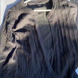 Black Ruffle Bottom Cardigan